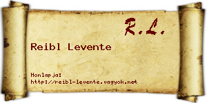 Reibl Levente névjegykártya